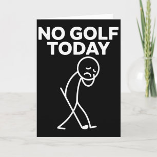 Cartão Engraçado Sem Golfe Hoje Engraçado Triste Stickman