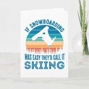 Cartão Engraçado Snowboard Gift Snowboard Lover