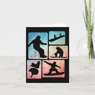 Cartão Engraçado Snowboard Lover Snowboarder Esportes de