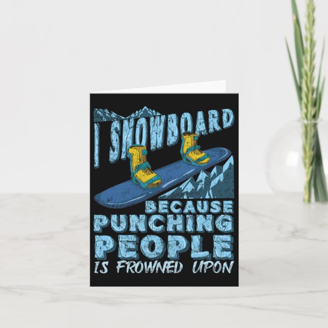 Cartão Engraçado Snowboard Snowboard Snowboarder Gift (Frente)