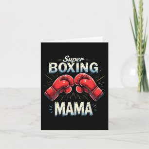 Cartão Engraçado Super Boxando Mamãe Combatendo Boxões De