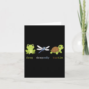 Cartão Engraçado Sutil Sapo Político Dragonfly Turtle Res