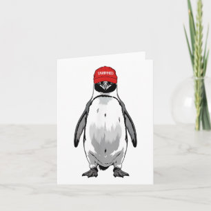 Cartão Engraçado Tarrif Penguin Anti Trump