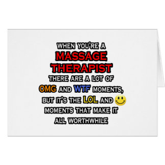 Cartão Engraçado Terapista de Massagem... OMG WTF LOL