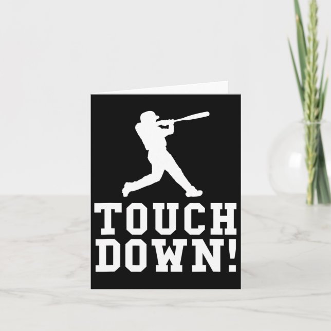 Cartão Engraçado Touchdown Baseball Futebol do Presente (Frente)