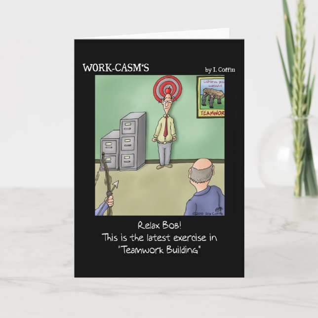 Cartão engraçado: Trabalho em equipe (Frente)