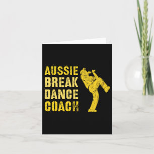 Cartão Engraçado treinador australiano Breaking Dance C