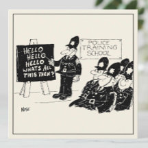 Engraçado treinamento policial em um Cartoon da Ac