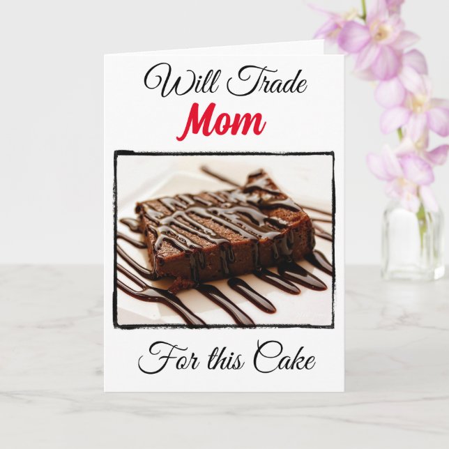 Cartão Engraçado Troco Por: Mãe (Orquídea)