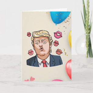 Cartão Engraçado Trump Birthday