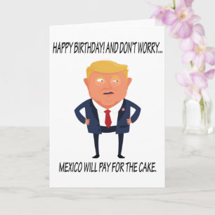 Cartão Engraçado Trump Birthday