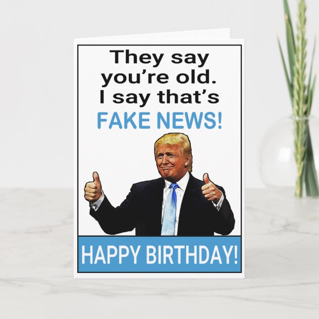 Cartão Engraçado Trump Birthday Gift (Frente)