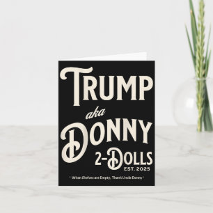 Cartão Engraçado Trump Donny Dois Dólares 2 Dólares No Na