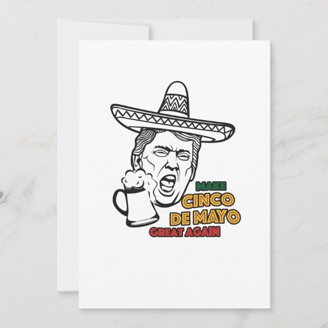 Cartão Engraçado Trump Fazer Cinco de Mayo Excelente nova (Frente)