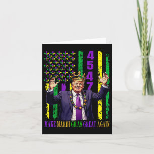 Cartão Engraçado Trump Mardi Gras Torna Excelente Mardi G