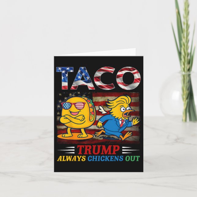 Cartão Engraçado Trump Taco Trump Sempre Fala 6 (Frente)