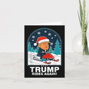 Cartão Engraçado Trump volta a andar de moto de neve no i