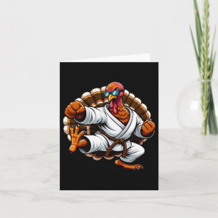 Cartão Engraçado Turquia Ação de Graças Karate Judo Artes