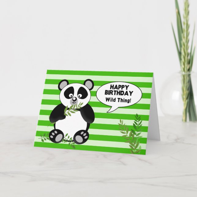Cartão Engraçado Urso de Panda - ANIVERSÁRIO - Humor (Frente)