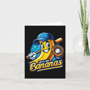 Cartão Engraçado Vamos Bananas Cuja Fruta de Banana Jogue