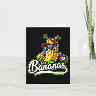 Cartão Engraçado Vamos Bananas Disco Para Crianças Mulher