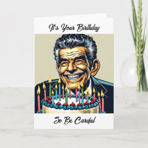 Cartão Engraçado Velho Humor de Aniversário