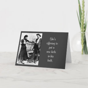 Cartão Engraçado Vintage Foto Controle de Peso Humor de A