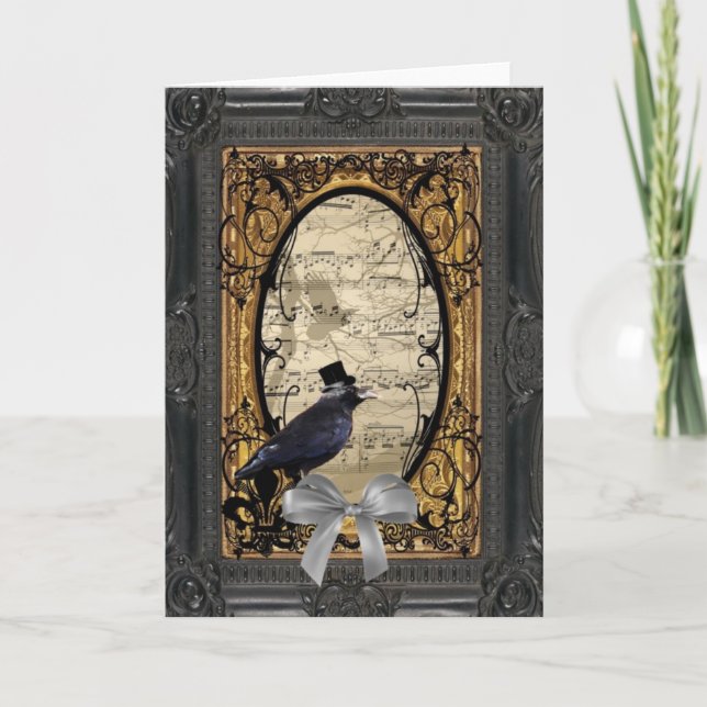 Cartão Engraçado vintage Gothic. (Frente)