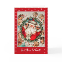 Engraçado Vintage Papai Noel no Natal do Telefone