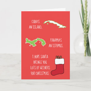 Cartão Engraçado Weiner Poem Natal