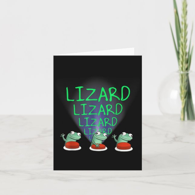 Cartão Engraçado Weircore Animal Men Lizard Lizard Liz (Frente)