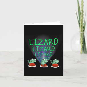 Cartão Engraçado Weircore Animal Men Lizard Lizard Liz