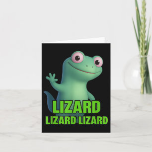 Cartão Engraçado Weirdcore Animal Mulheres Homens Lagarto
