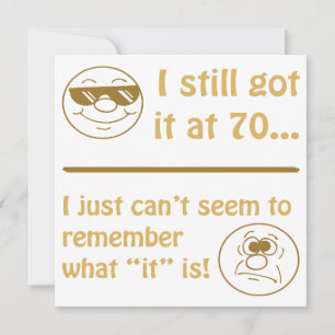 Cartão Engraçados Rostos 70 de Aniversário Presentes