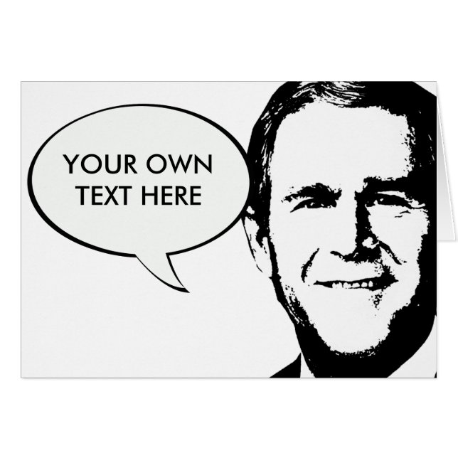 Cartão Engrenagem de George W Bush (Frente Horizontal)