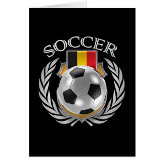 Cartão Engrenagem do fã do futebol 2016 de Bélgica