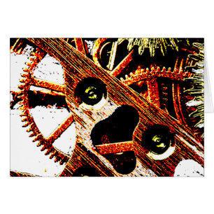 Cartão Engrenagens acima batidas do pulso de disparo