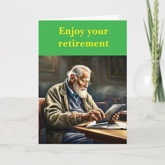 Cartão Enjoy your retirement. (Frente)