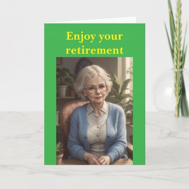 Cartão Enjoy your retirement. (Frente)