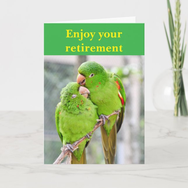 Cartão Enjoy your retirement. (Frente)