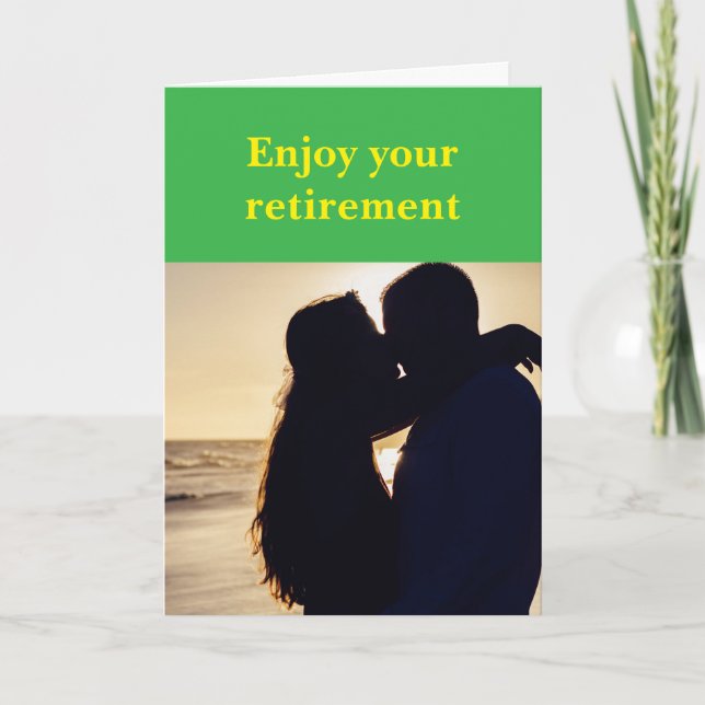 Cartão Enjoy your retirement. (Frente)