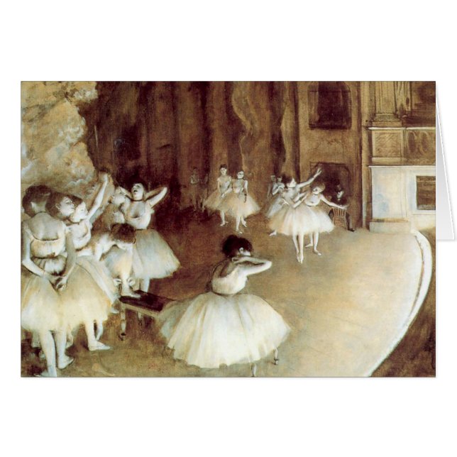 Cartão Ensaio de Degas em Palco (Frente horizontal)