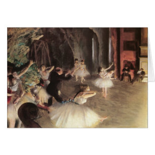 Cartão Ensaio no Palco por Edgar Degas