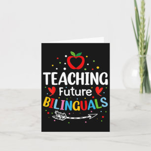 Cartão Ensinando Futuros Bilíngues - Professores Espanhói