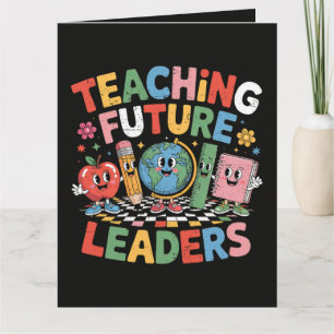 Cartão Ensino a futuros líderes Professor fixe