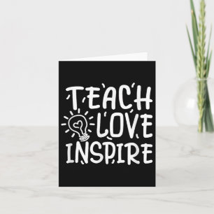 Cartão Ensino, Amor, Inspiração, Professor, De Volta À Es