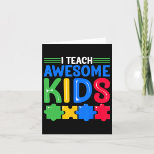 Cartão Ensino Crianças Incríveis - Autism Special Educati