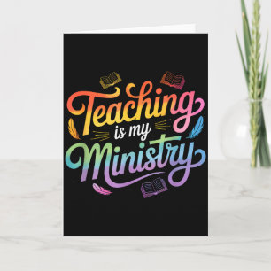 Cartão Ensino É Meu Ministério Jesus Professor Cristão
