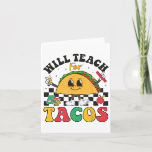 Cartão Ensino Para Tacos Lover Funny Cute Cinco De Maio