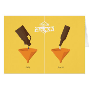 Cartão Então e agora: Cerveja Pong